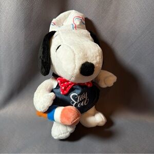 Peanuts Snoopy Chef Dog Toy - Black, White, Red, Blue, Orange